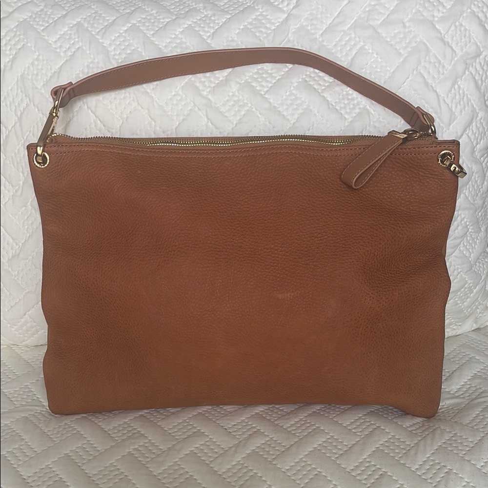 Ted Baker Brown Leather Shoulder Bag with Slouchy Design